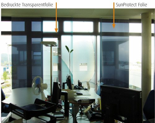 Vital-Office Sun Protect acoustic foils in project Optima