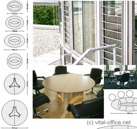 circon executive conference meeting tables ellipse and round table