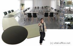 本公司的灵活会议桌系列不仅可完美无缺的适合各种集会或讲座的需求, 而且组装简便，灵活机动。