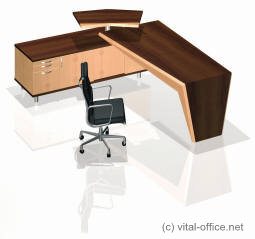 circon executive desk in face design