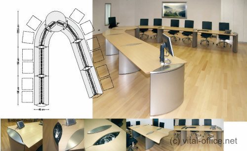 flexi conference tables for exclusive training rooms