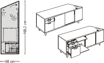 circon executive desk in face design