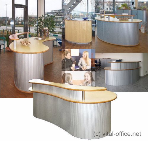 infinitydesign j-style Schreibtische und Theken mit geschlossener R�ckwand